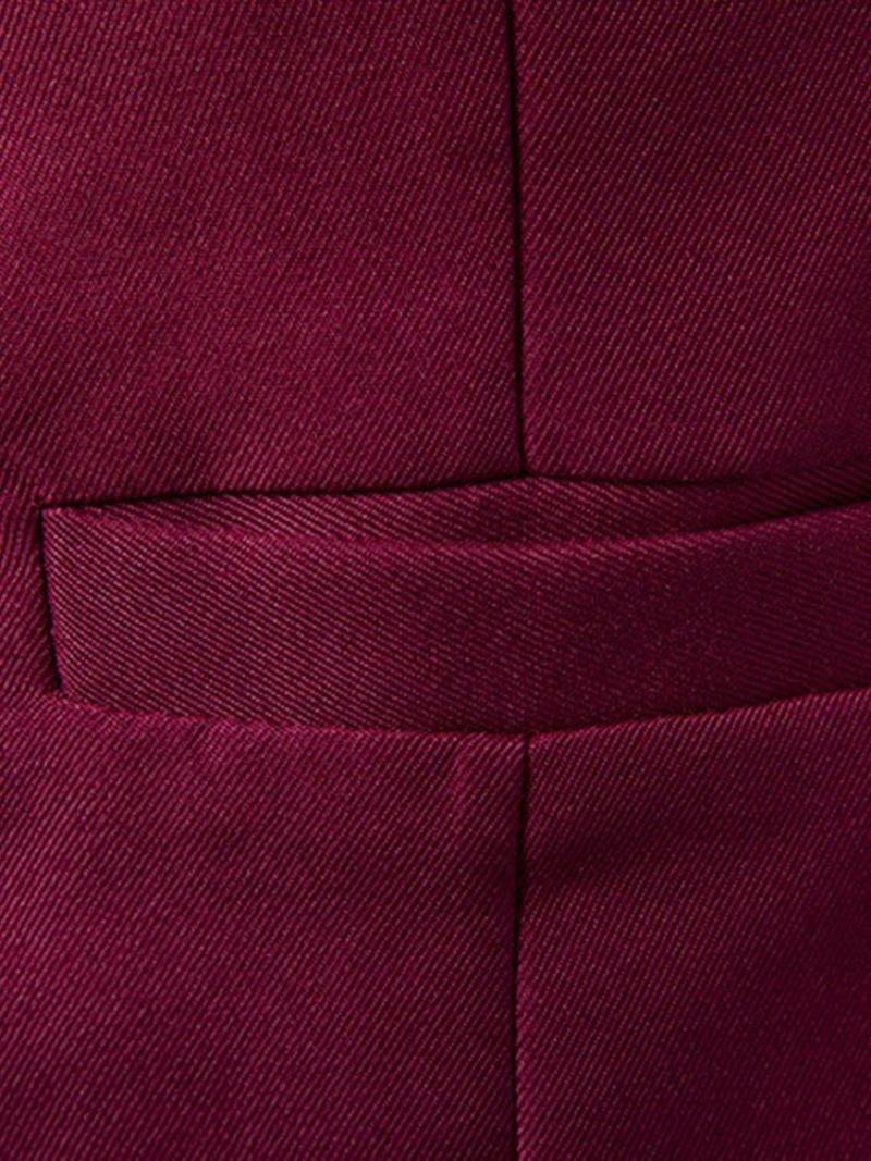 Button Color Block Jednořadá Pánská Formální Vesta S Výstřihem Do V