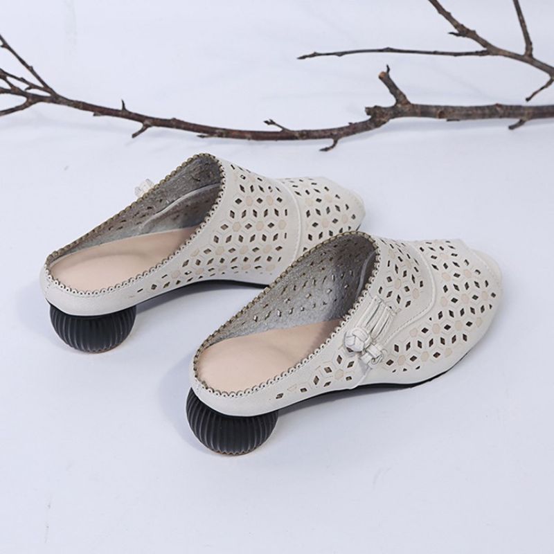 Dámské Pantofle Na Robustním Podpatku Slip-on Flip Flop