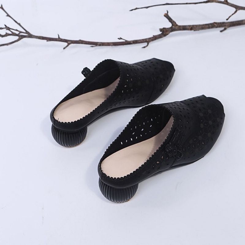 Dámské Pantofle Na Robustním Podpatku Slip-on Flip Flop