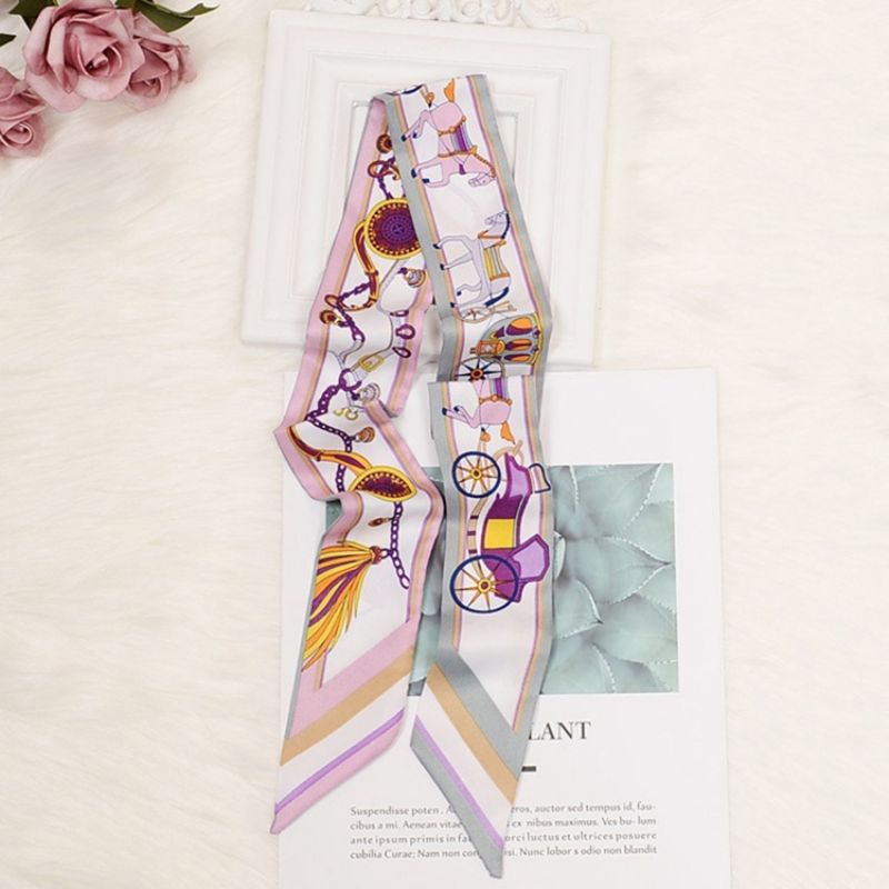 Dýně Carriage Printing Silk Head Bag Šátek Pro Ženy