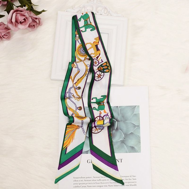 Dýně Carriage Printing Silk Head Bag Šátek Pro Ženy