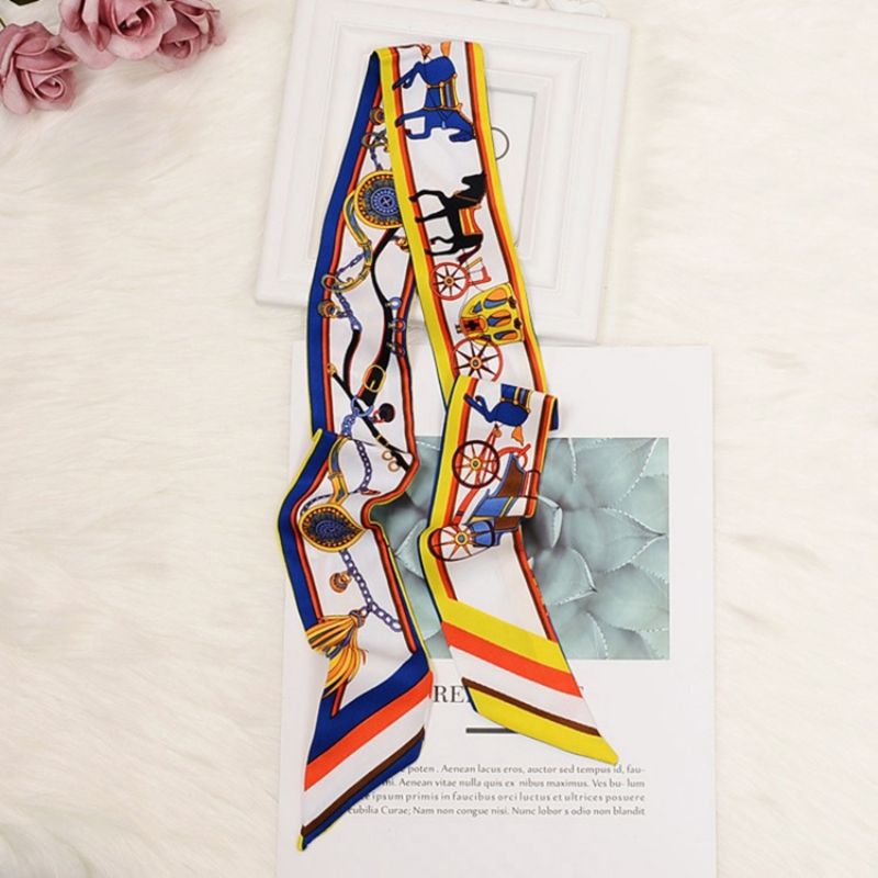 Dýně Carriage Printing Silk Head Bag Šátek Pro Ženy