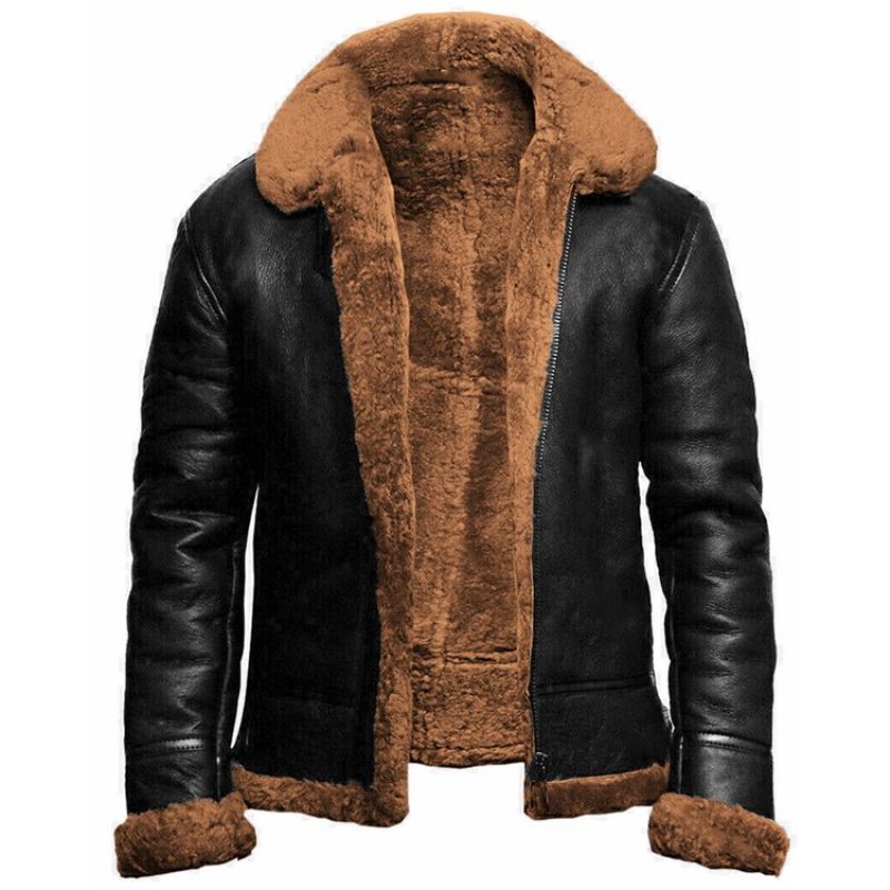 Lapel Standard Winter England Kožená Bunda