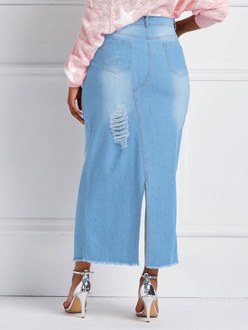 Dámská Sukně Bodycon Ripped Pockets