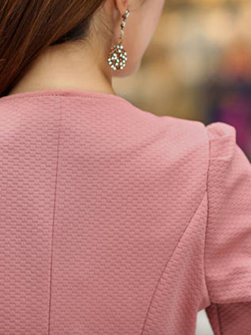 Retro Slim Dvouřadý Cardigan Fancy Blazer
