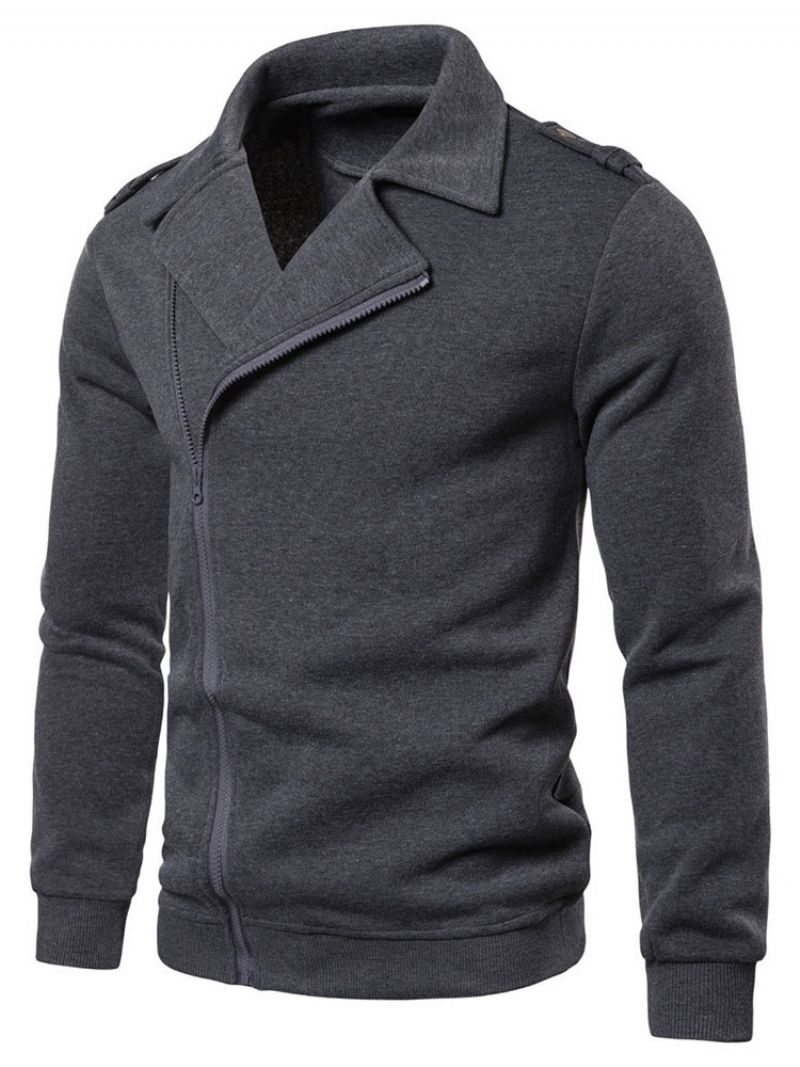 Pánské Mikiny Na Zip Cardigan Plain
