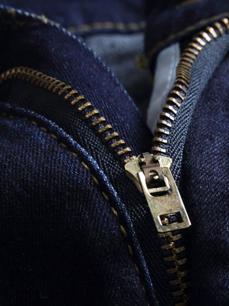 Nošené Vintage Pánské Džíny Na Rovný Zip