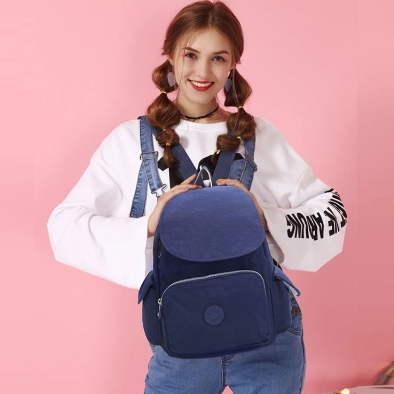 Jarní Preppy Plátěné Batohy Na Zip