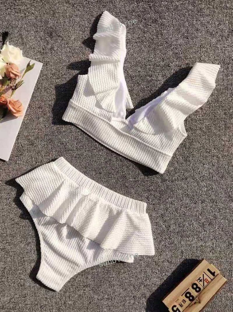 Plain Tankini Set Falbala Plavky