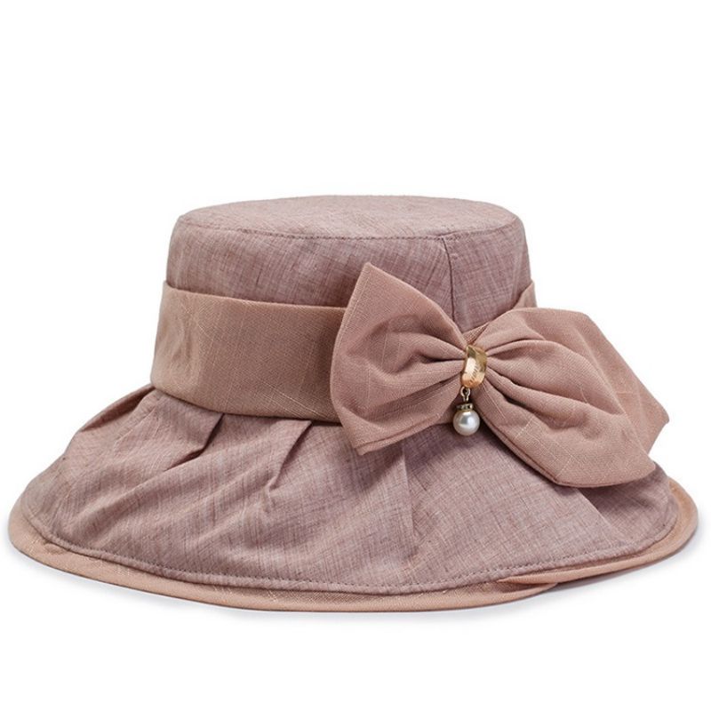 Bucket Hat Bowknot Fall Klobouky