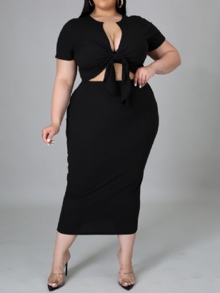 Westernová Sukně S Jednoduchým Bodycon Svetrem Dvoudílné Sady