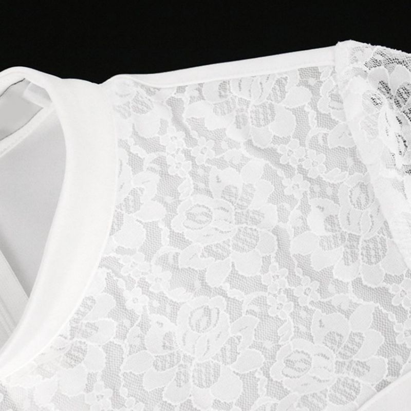 Bodycon Šaty S Krajkou Do Půlky Lýtek S Dlouhým Rukávem A Pravidelným Vysokým Pasem