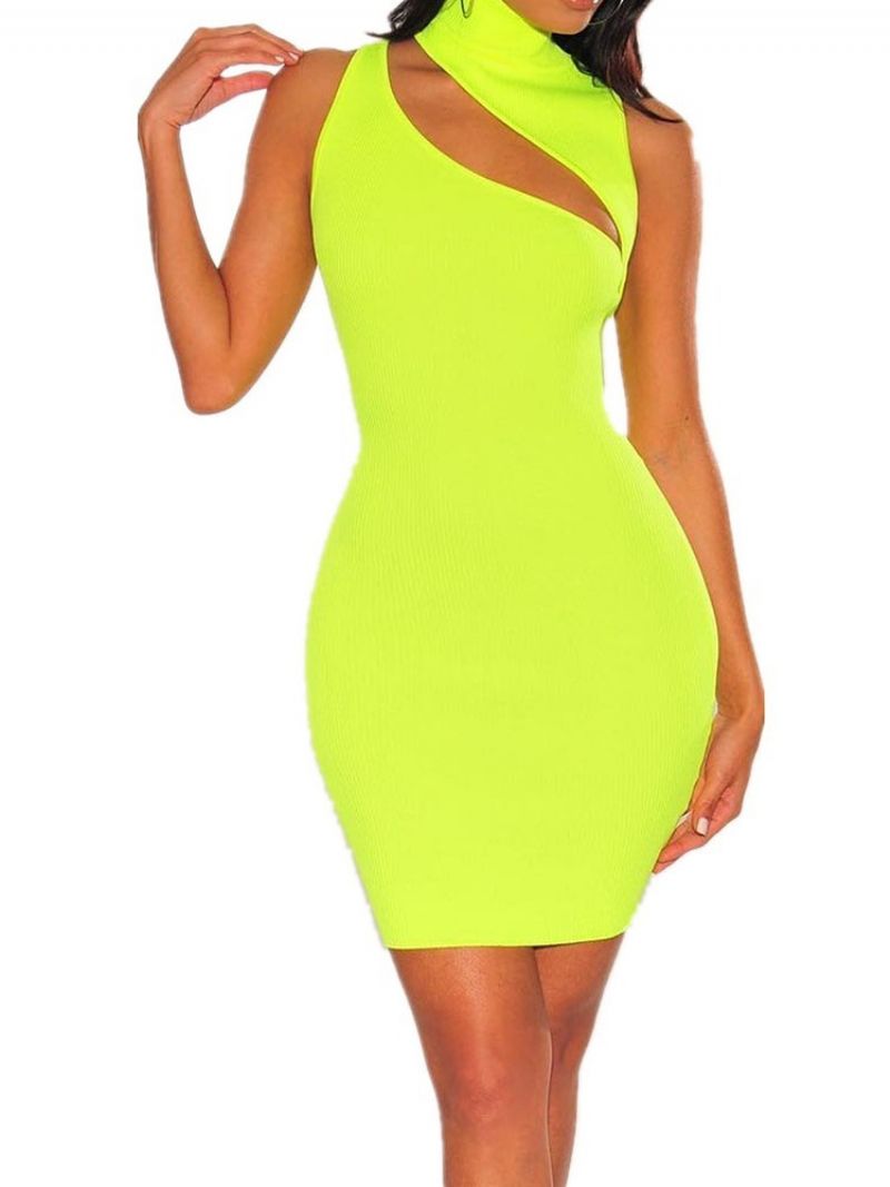 Dutý Svetr Bez Rukávů Po Kolena Duté Bodycon Šaty