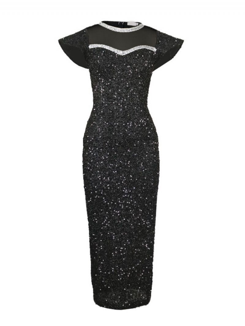 Patchworková Čepice S Rukávem Do Poloviny Lýtek Bodycon Šaty S Vysokým Pasem