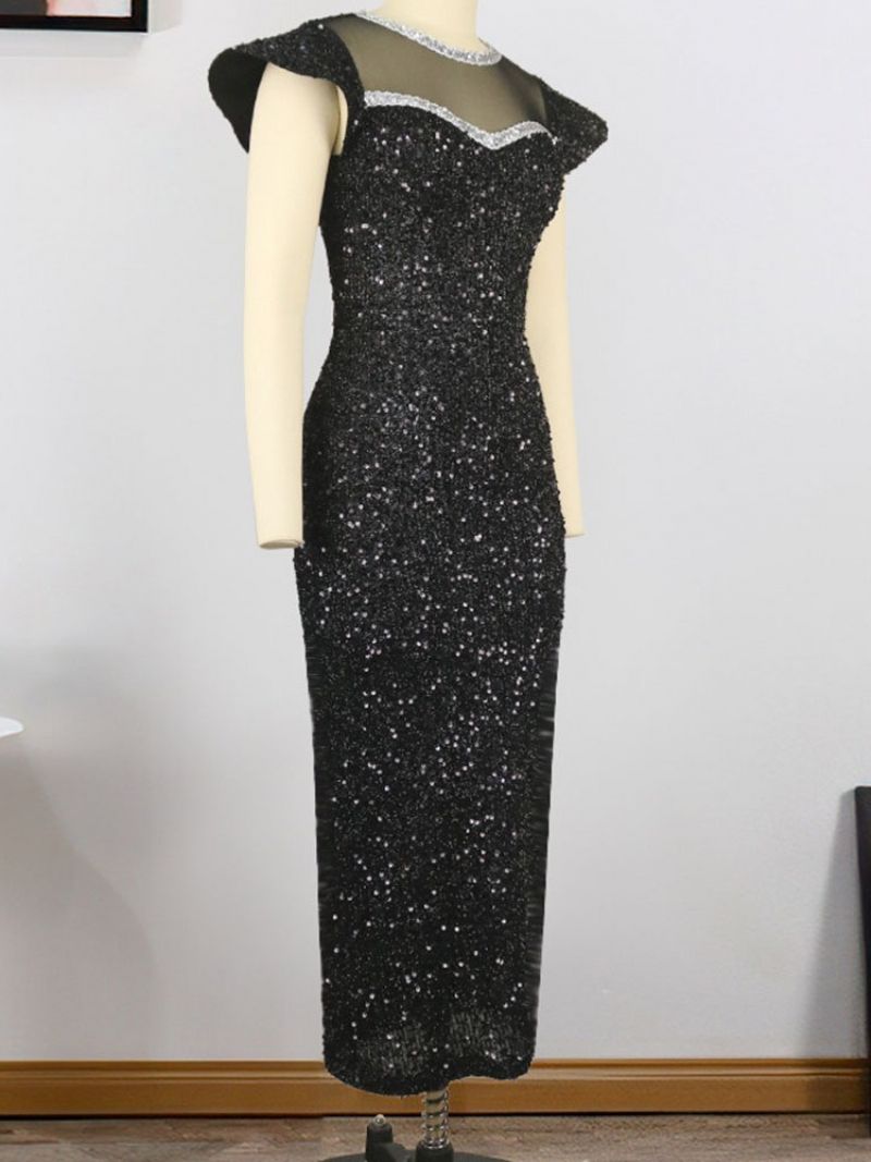 Patchworková Čepice S Rukávem Do Poloviny Lýtek Bodycon Šaty S Vysokým Pasem