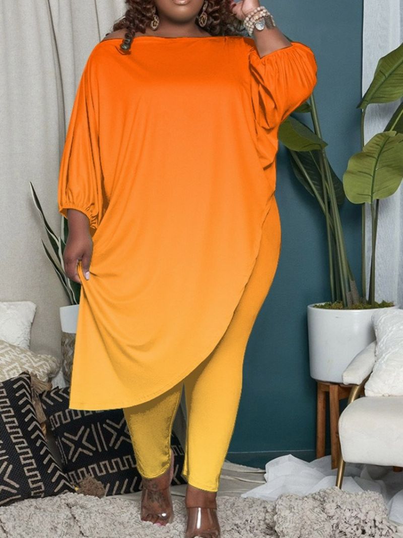 Asymetrické Kalhoty Gradient Pullover Pencil Kalhoty Dvoudílné Sady