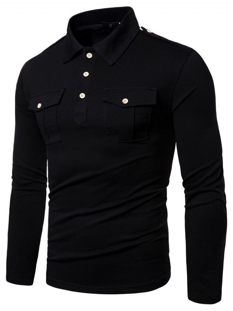 Pánská Obyčejná Polokošile Pocket Polo Neck