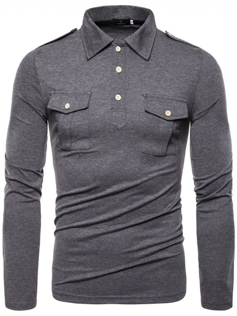 Pánská Obyčejná Polokošile Pocket Polo Neck