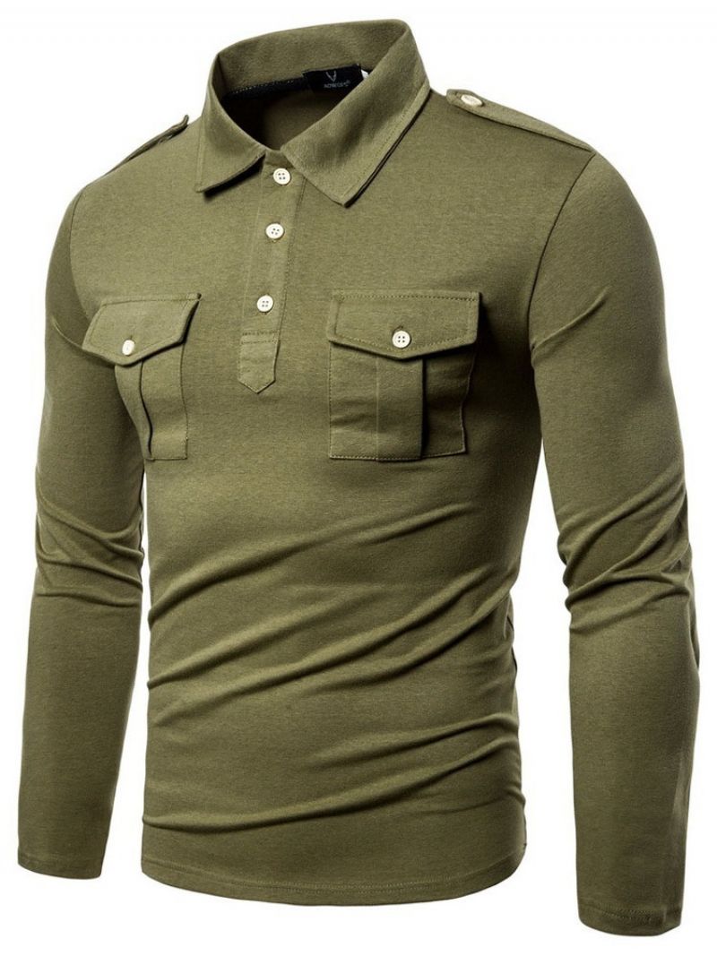 Pánská Obyčejná Polokošile Pocket Polo Neck