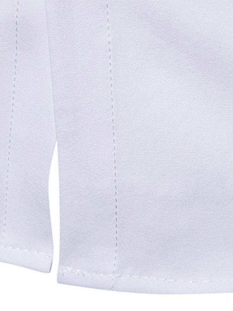Slim Jednořadá Pánská Košile Ol Plain Stand Collar