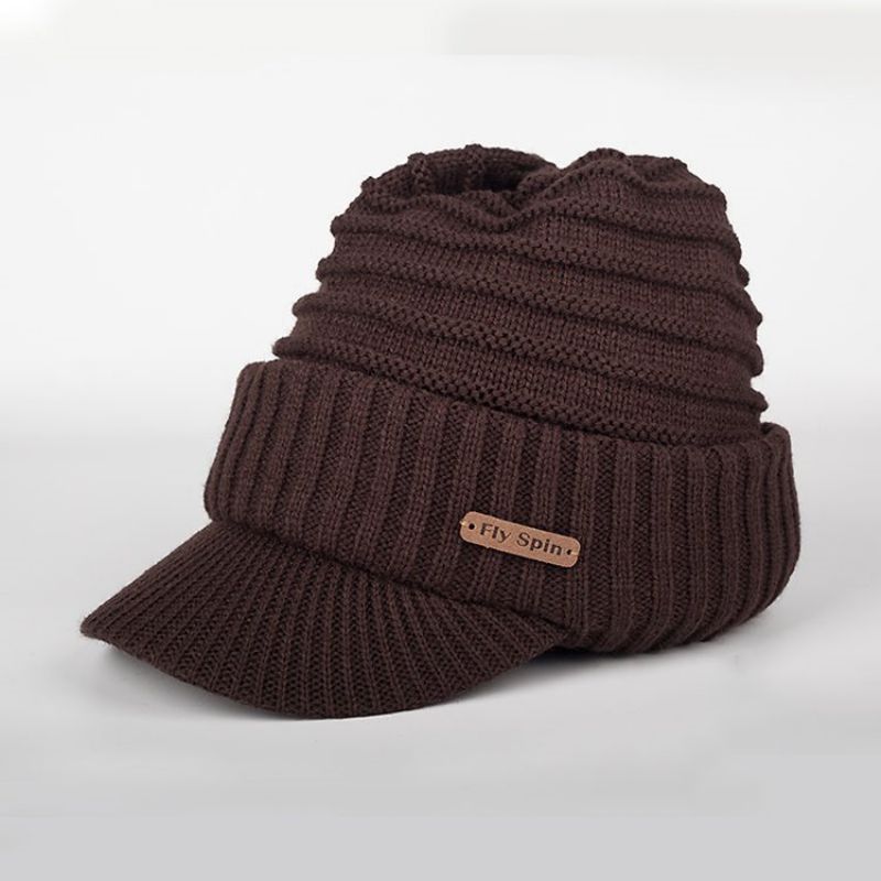 Teplý Pánský Klobouk Thicken Pure Color S Krátkým Okrajem