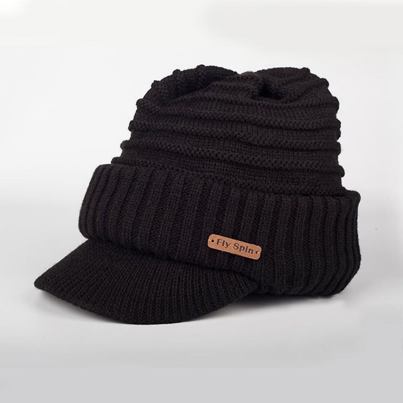 Teplý Pánský Klobouk Thicken Pure Color S Krátkým Okrajem