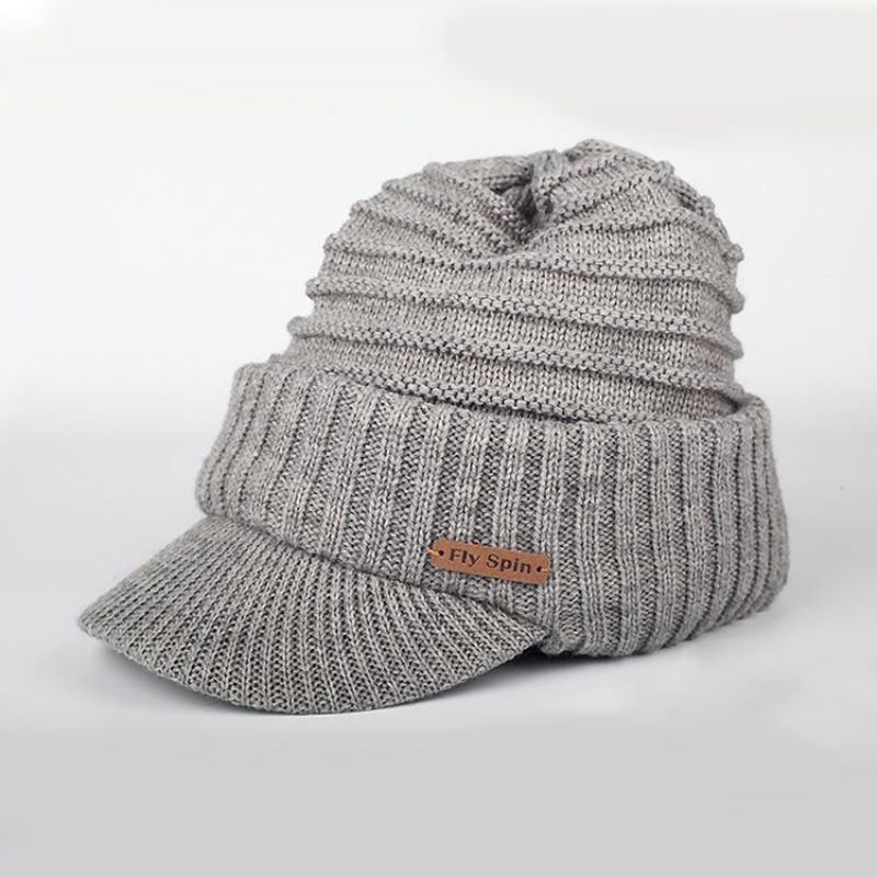 Teplý Pánský Klobouk Thicken Pure Color S Krátkým Okrajem