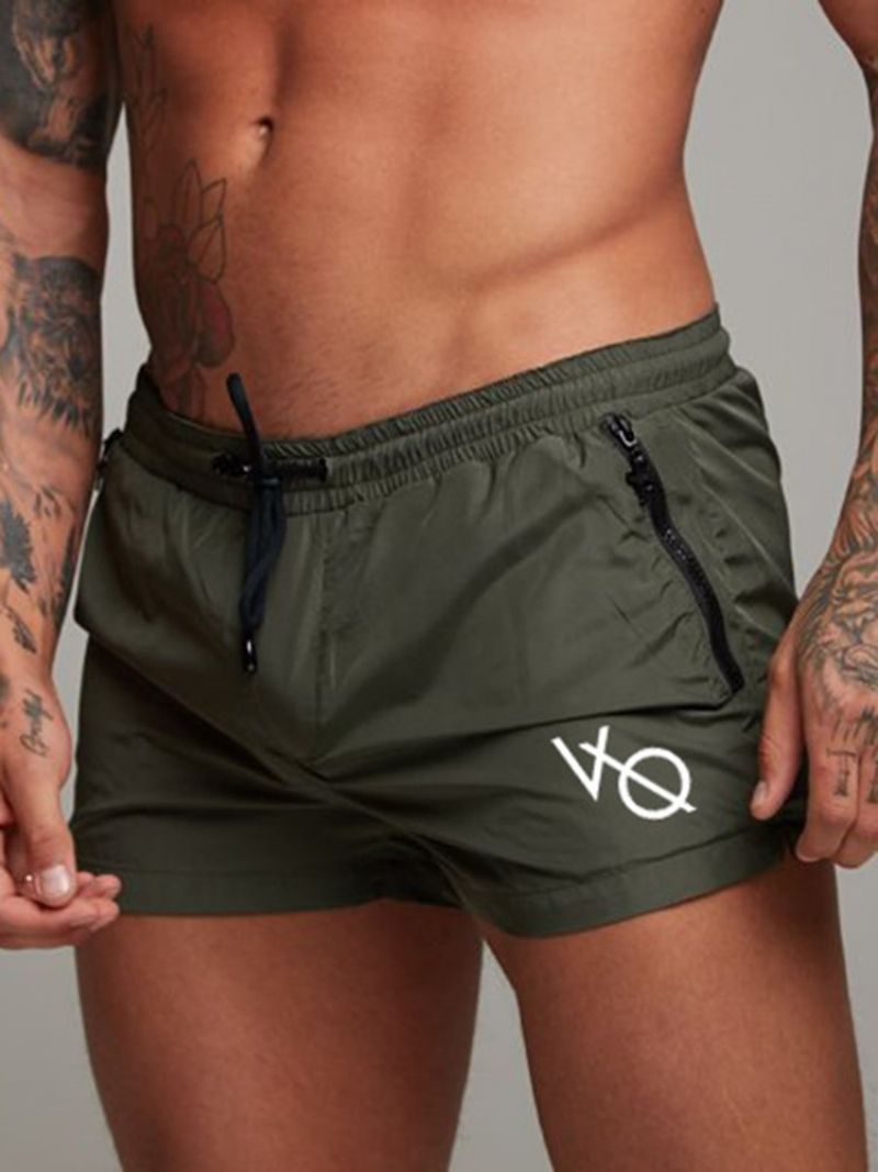 Pánské Sportovní Kalhoty Quick Dry Letter Shorts