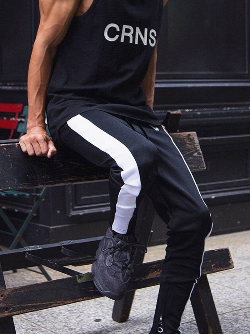 Pánské Sportovní Kalhoty S Potiskem Cotton Letter Zipper