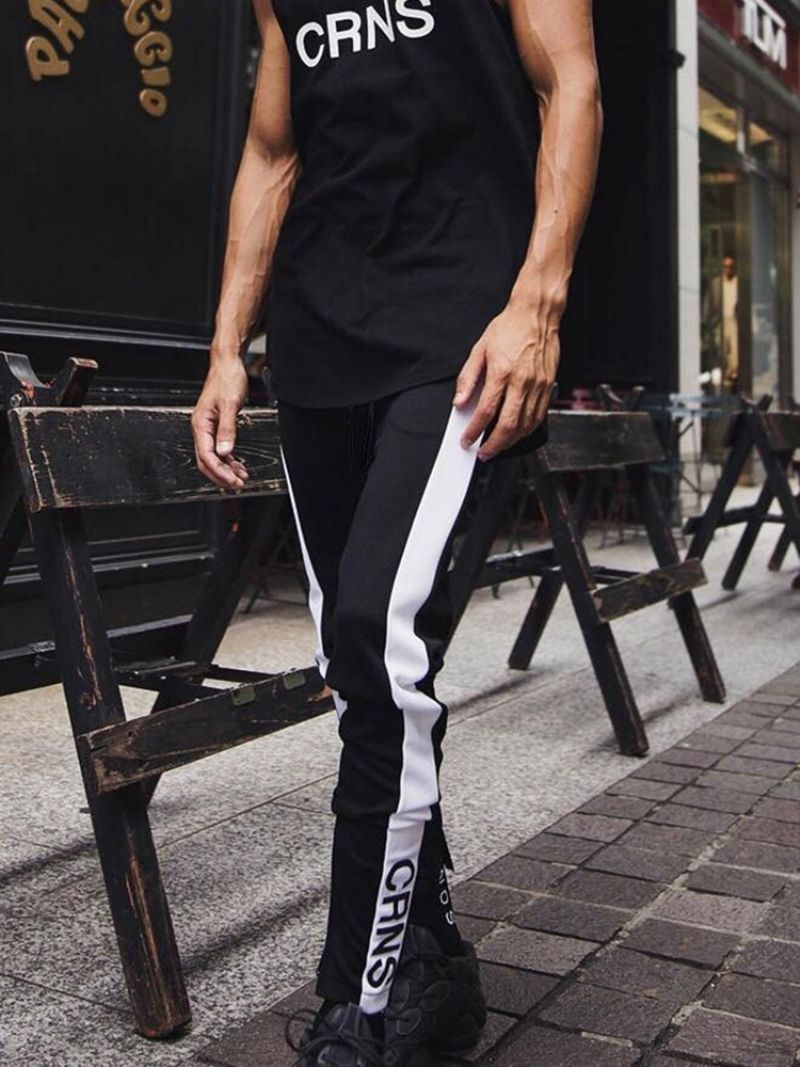 Pánské Sportovní Kalhoty S Potiskem Cotton Letter Zipper