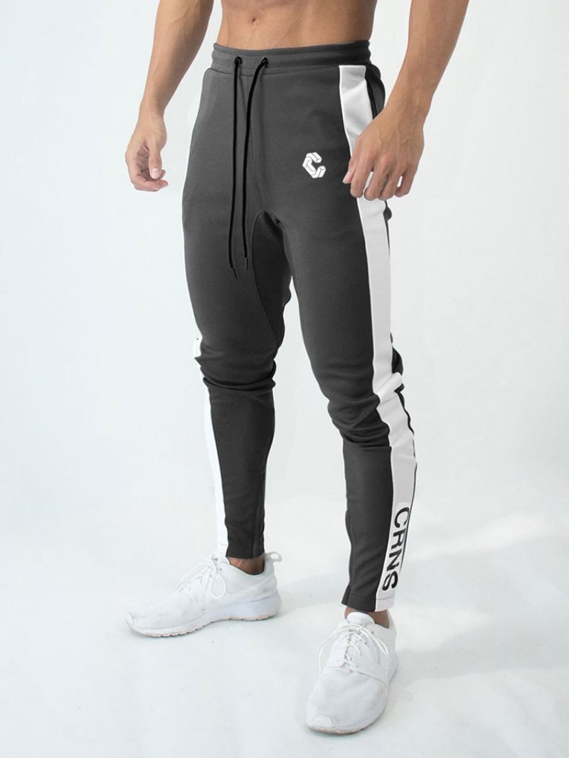 Pánské Sportovní Kalhoty S Potiskem Cotton Letter Zipper