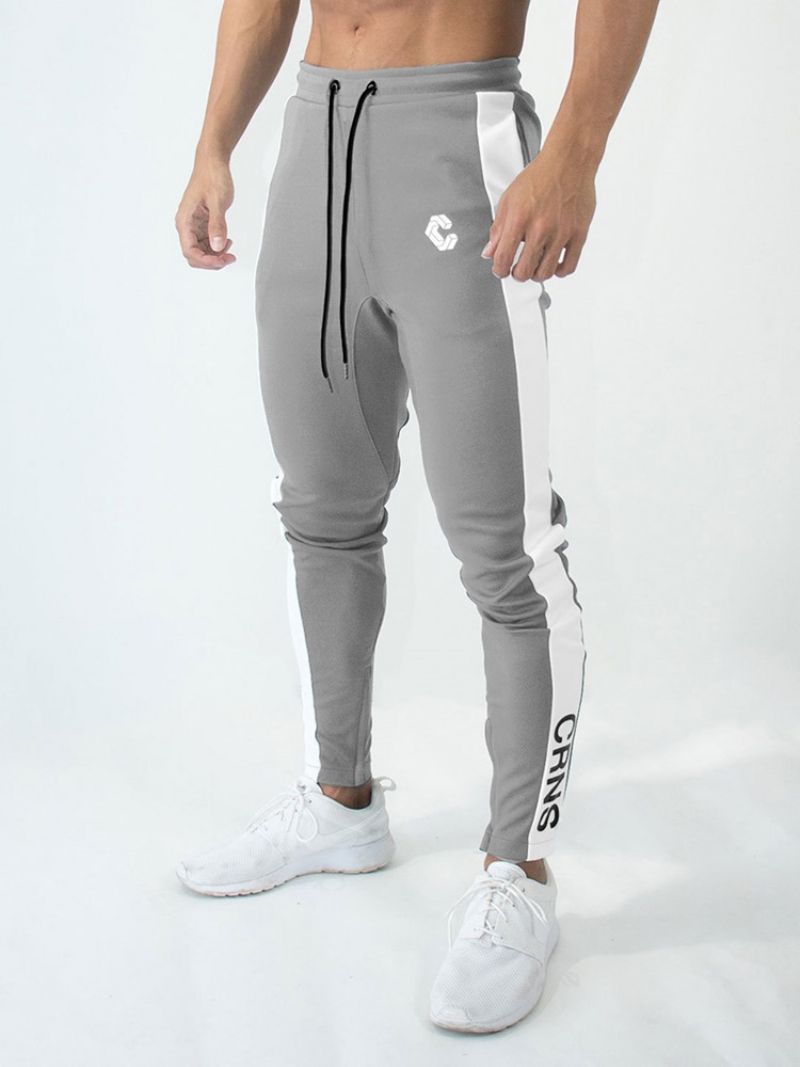 Pánské Sportovní Kalhoty S Potiskem Cotton Letter Zipper