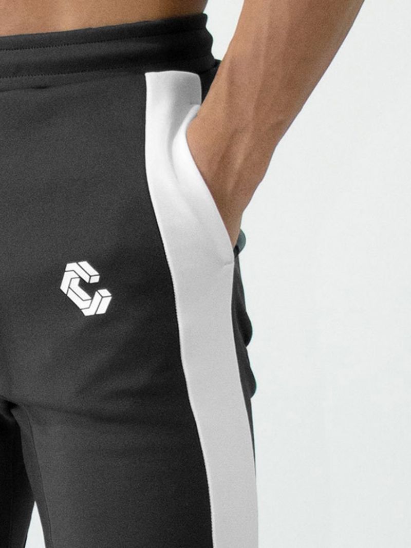 Pánské Sportovní Kalhoty S Potiskem Cotton Letter Zipper