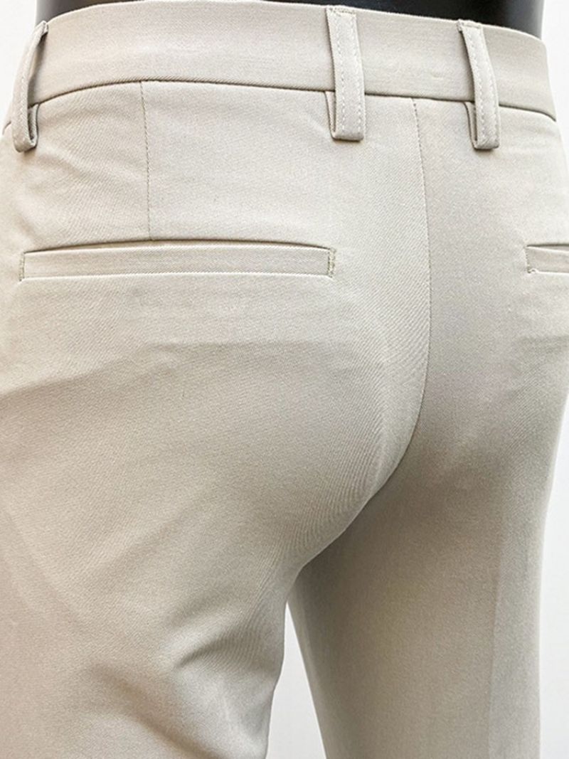 Kalhoty Pencil Kalhoty Plain Zip Spring Ležérní Kalhoty