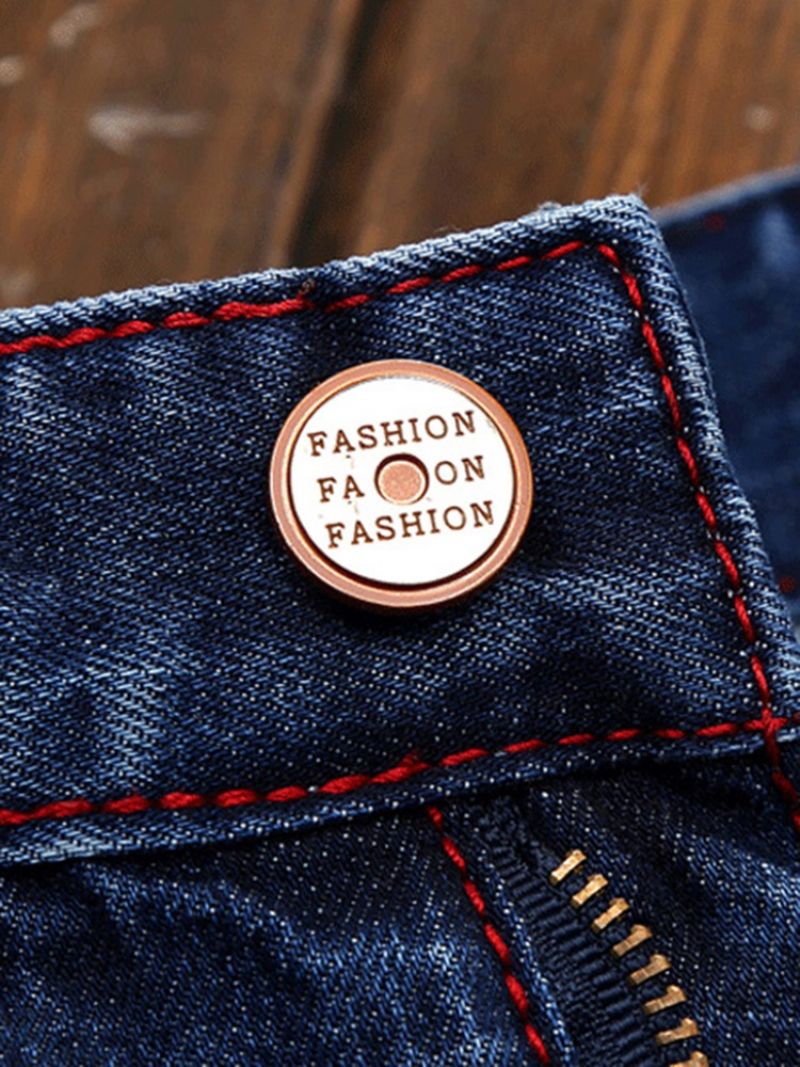 Pánské Kalhoty Denim Holes Ležérní Street Style