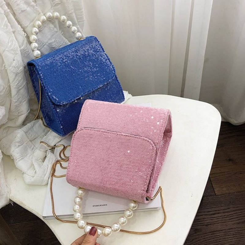 Crossbody Kabelka Pu Sequins Plain Paillette