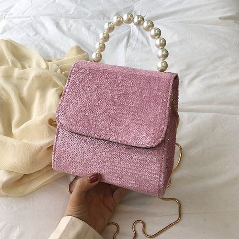Crossbody Kabelka Pu Sequins Plain Paillette