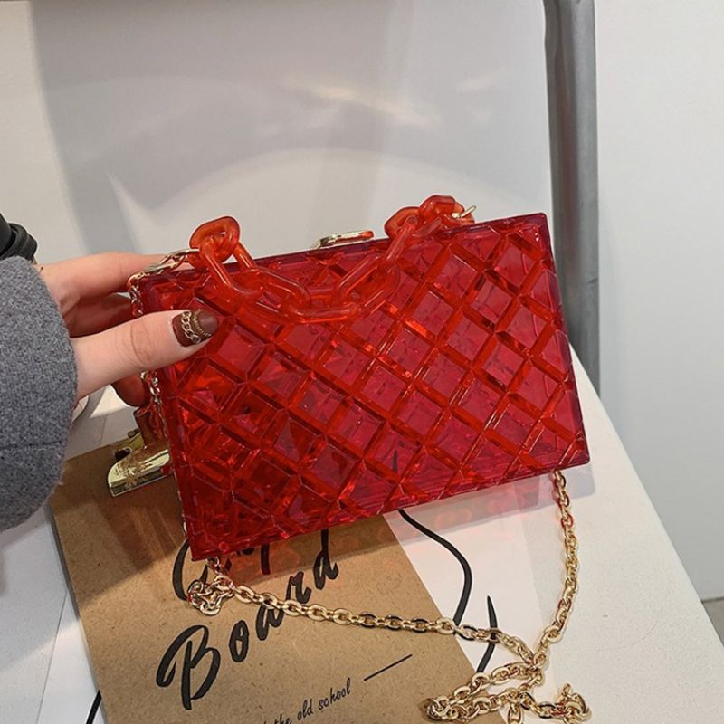 Korejské Crossbody Kabelky Lock Plain Flap
