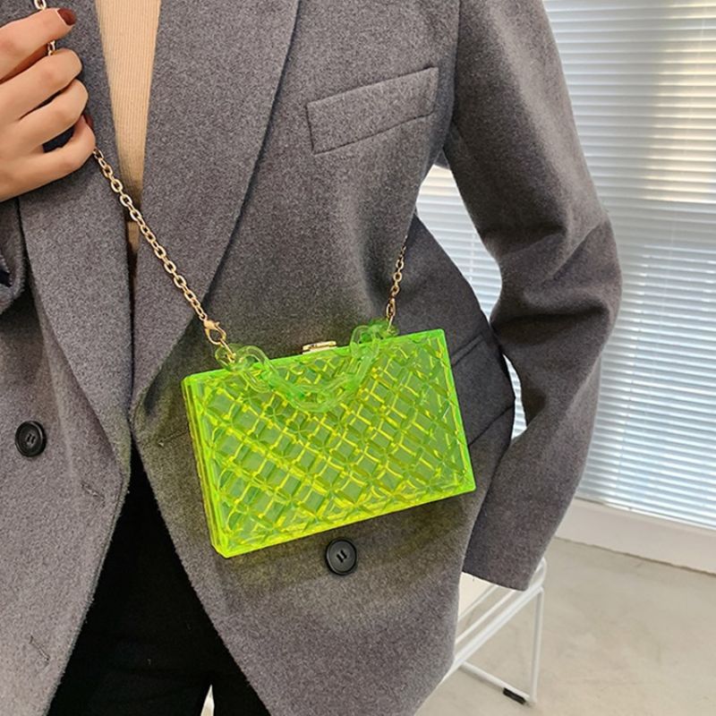 Korejské Crossbody Kabelky Lock Plain Flap