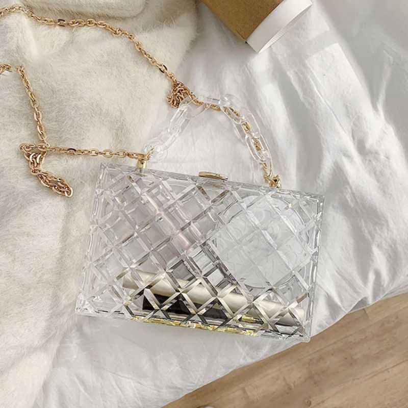 Korejské Crossbody Kabelky Lock Plain Flap