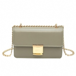Obdélníkové Crossbody Kabelky Se Zámkem Pu
