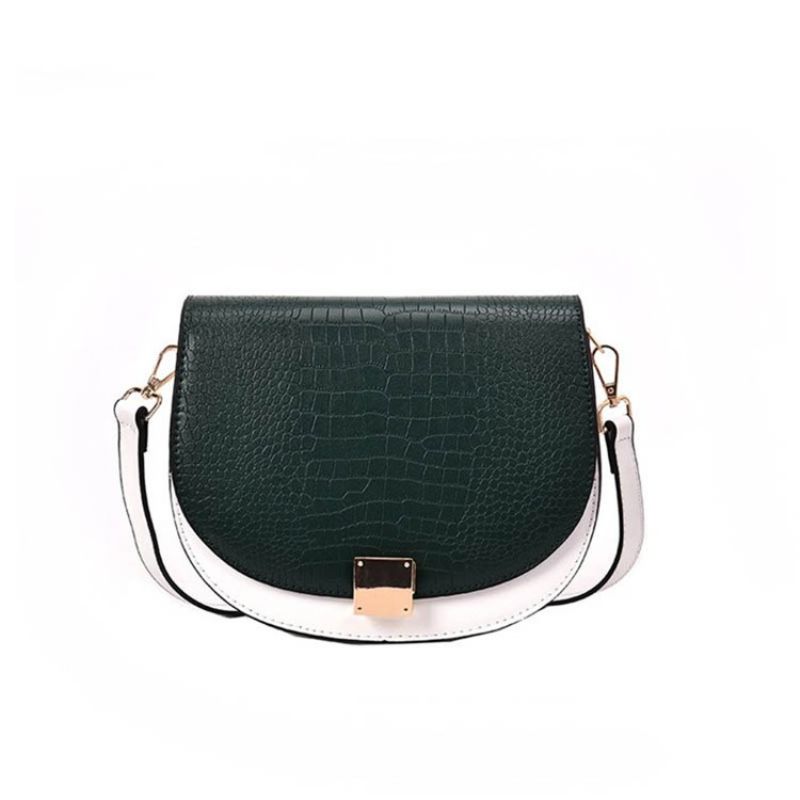 Závit Pu Sedlo Dvoubarevná Crossbody Kabelka