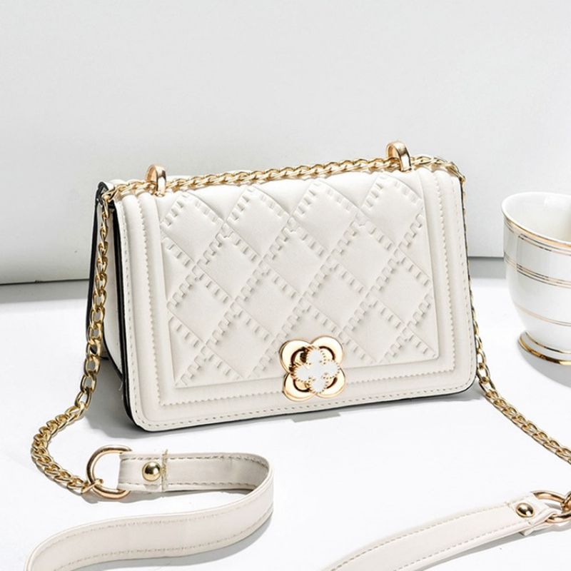 Řetízkové Obdélníkové Pu Kabelky Crossbody