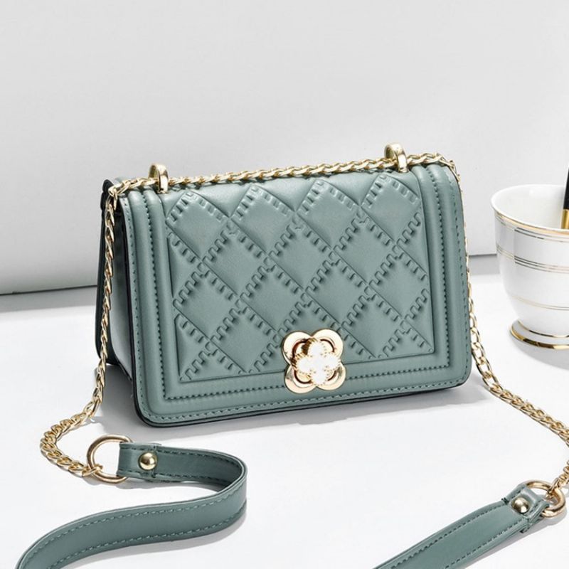 Řetízkové Obdélníkové Pu Kabelky Crossbody
