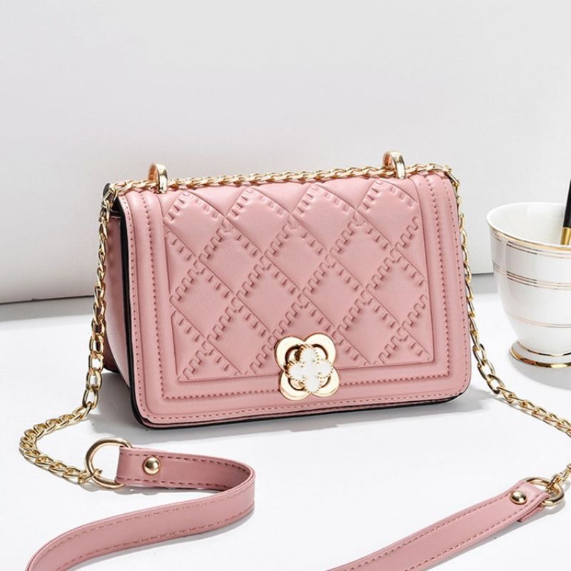 Řetízkové Obdélníkové Pu Kabelky Crossbody