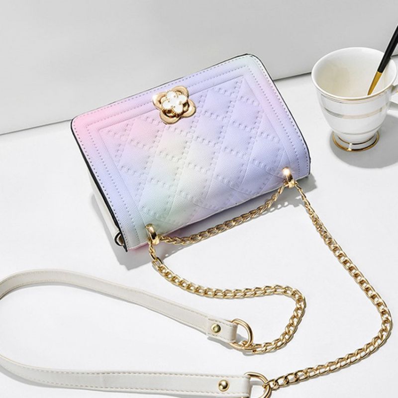 Řetízkové Obdélníkové Pu Kabelky Crossbody