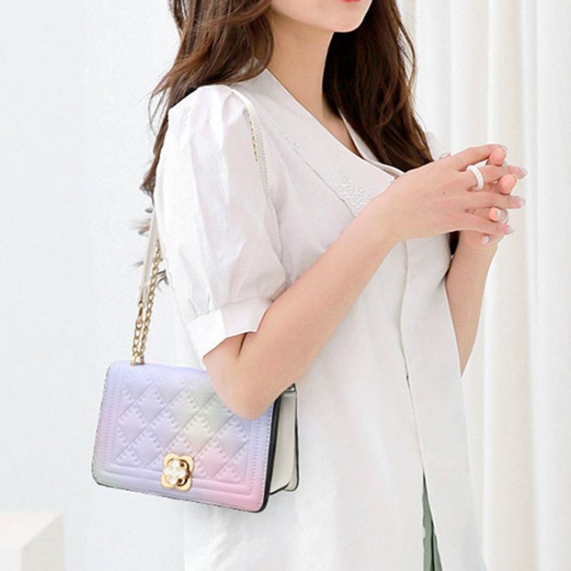 Řetízkové Obdélníkové Pu Kabelky Crossbody