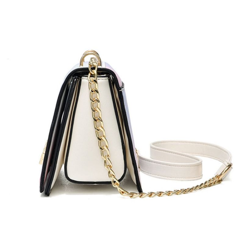 Řetízkové Obdélníkové Pu Kabelky Crossbody