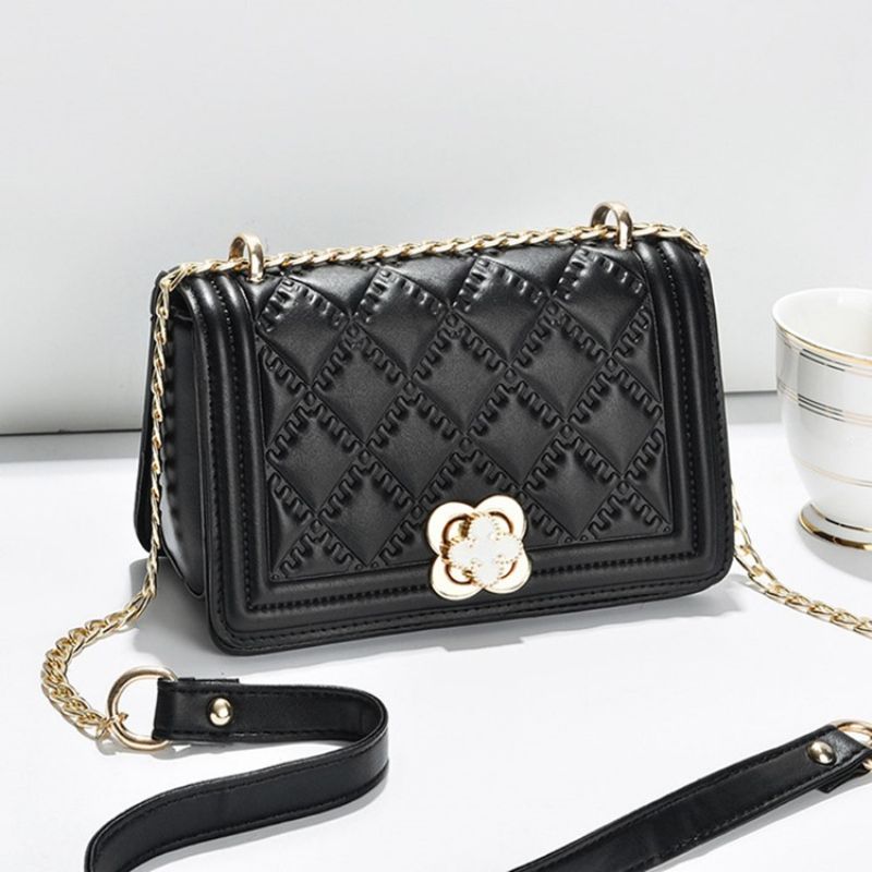 Řetízkové Obdélníkové Pu Kabelky Crossbody