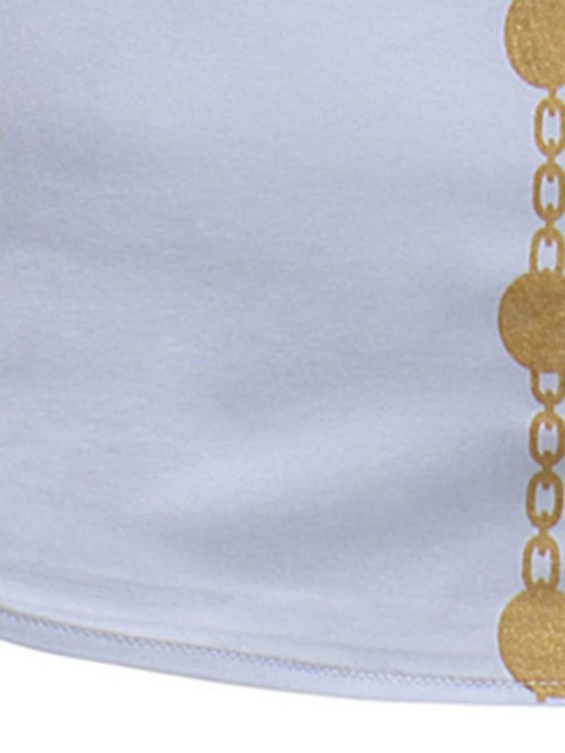 Africká Móda Dashiki Slim Pánské Košile Pro Volný Čas S Výstřihem Do V